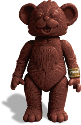 「meiji milkchocolate COLLECTION in LAFORET」LAND by MILKBOY　THE IT BEAR “CHOCOLATE” ソフトビニール人形