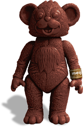 「meiji milkchocolate COLLECTION in LAFORET」LAND by MILKBOY　THE IT BEAR “CHOCOLATE” ソフトビニール人形