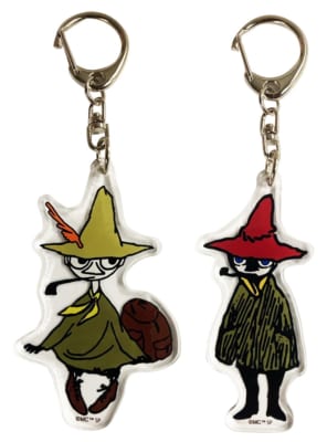 「MOOMIN POPUP STORE by Small Planet」アクリルキーホルダー（スナフキン・ヨクサル）各550円