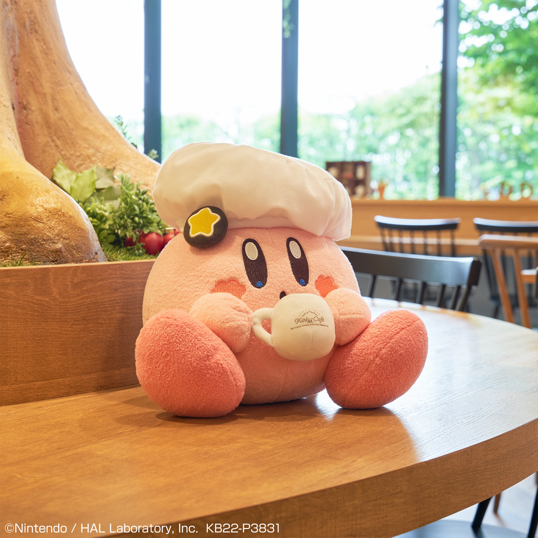 「一番くじ 星のカービィ KIRBY Café」C賞 カービィ “ほっ！”とカフェ・オ・レぬいぐるみ