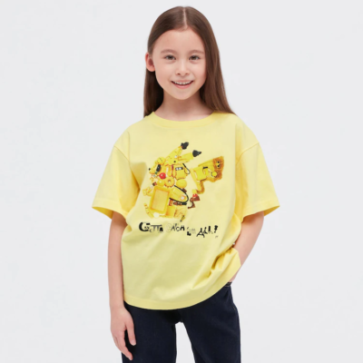 ユニクロ「ポケモン ミーツ アーティスト 2022 春夏」グラフィックTシャツ ピカチュウ（キッズ）