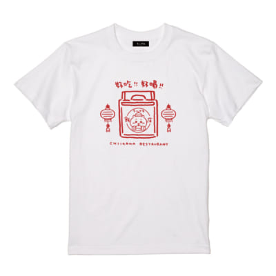 コラボカフェ「ちいかわ飯店」Tシャツ オカモチ（ホワイト）：3,080円（税込）