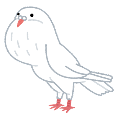 ポーターのイラスト（鳩）