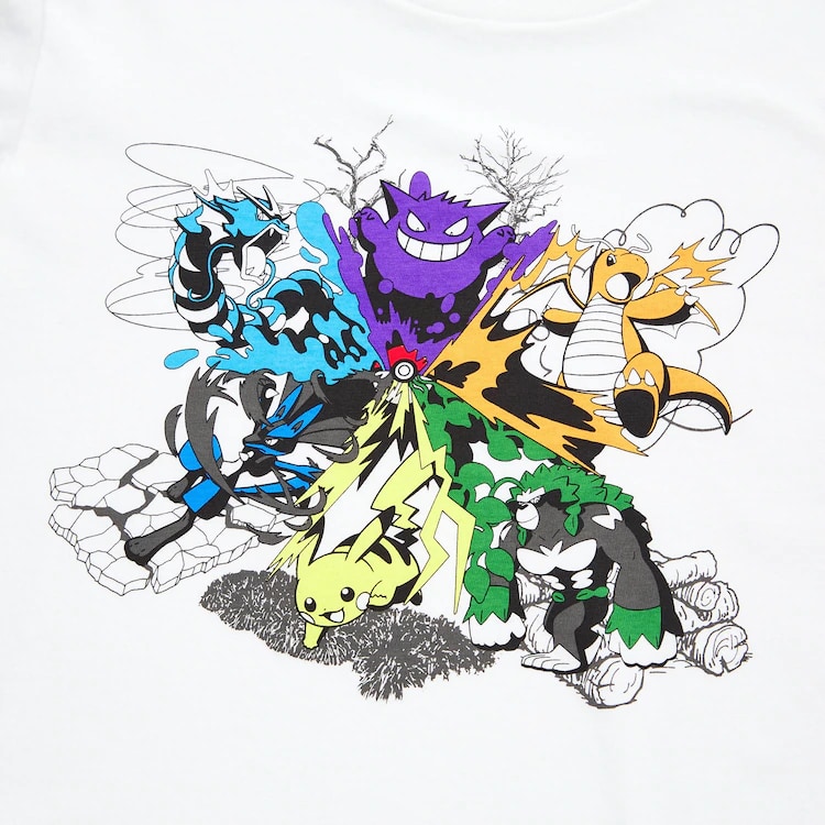 ユニクロ「ポケモン ミーツ アーティスト 2022 春夏」グラフィックTシャツ （キッズ）②拡大図