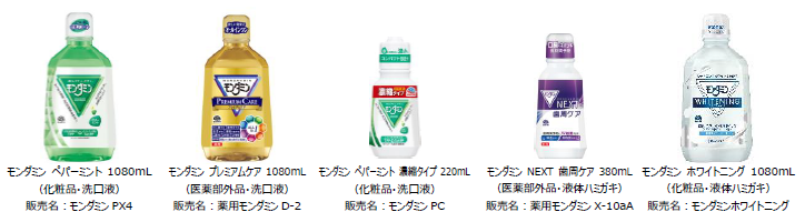 「ペルソナ25周年×モンダミン35周年　お口の健康を守ろう！キャンペーン」対象商品（一部）