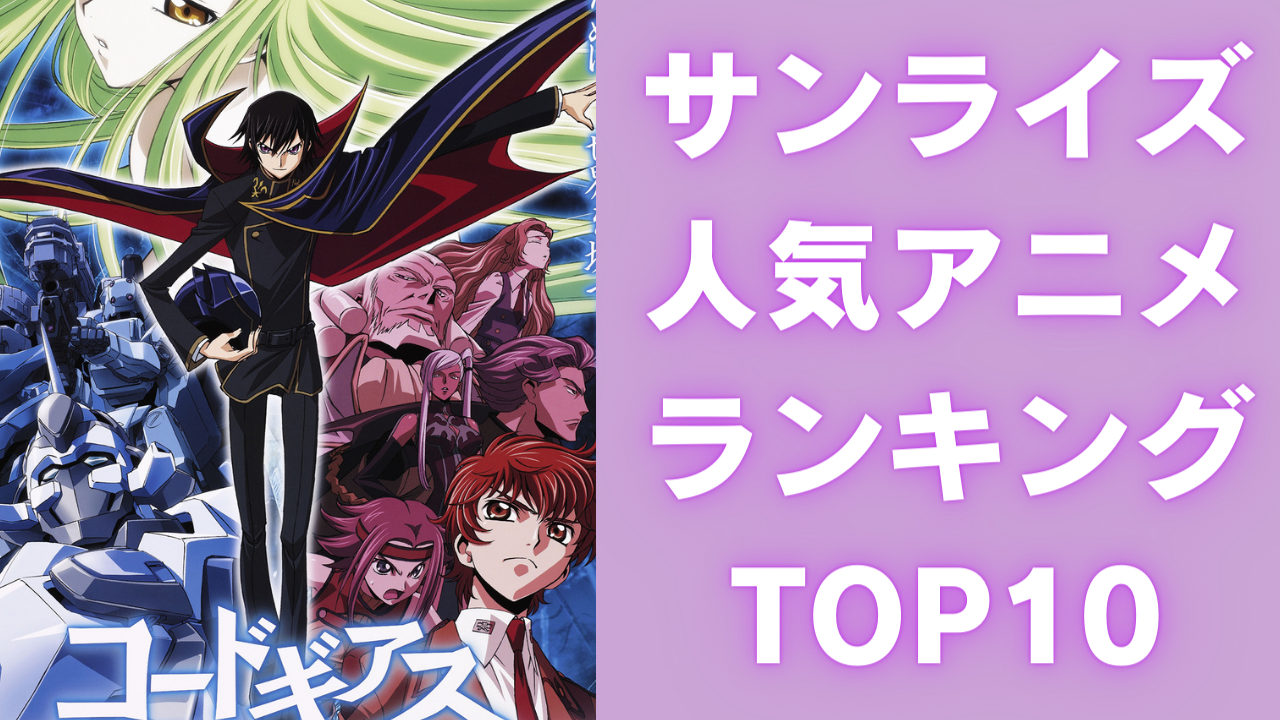 「サンライズ」人気アニメランキングTOP10！2位と4倍以上の票差をつけた1位は？