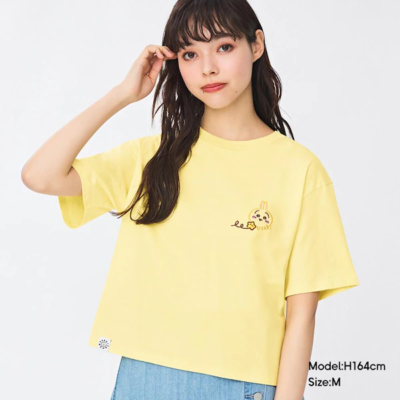 「ちいかわ×GU」グラフィックT（半袖）：990円（税込）41 YELLOW（Chiikawa 6）