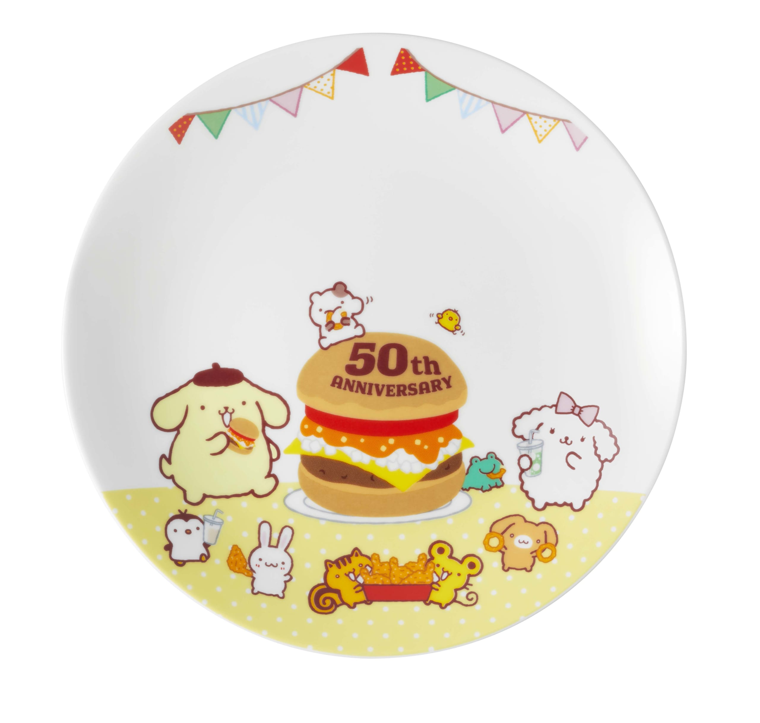 「サンリオ」ポムポムプリン×モスバーガー オリジナルプレート