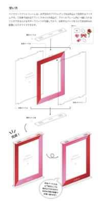 「ペアカラーアクリルフレーム」使い方
