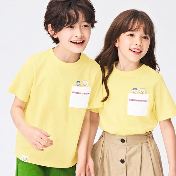 「ちいかわ×GU」KIDS グラフィックT（半袖）：990円（税込）41 YELLOW（Chiikawa 6）