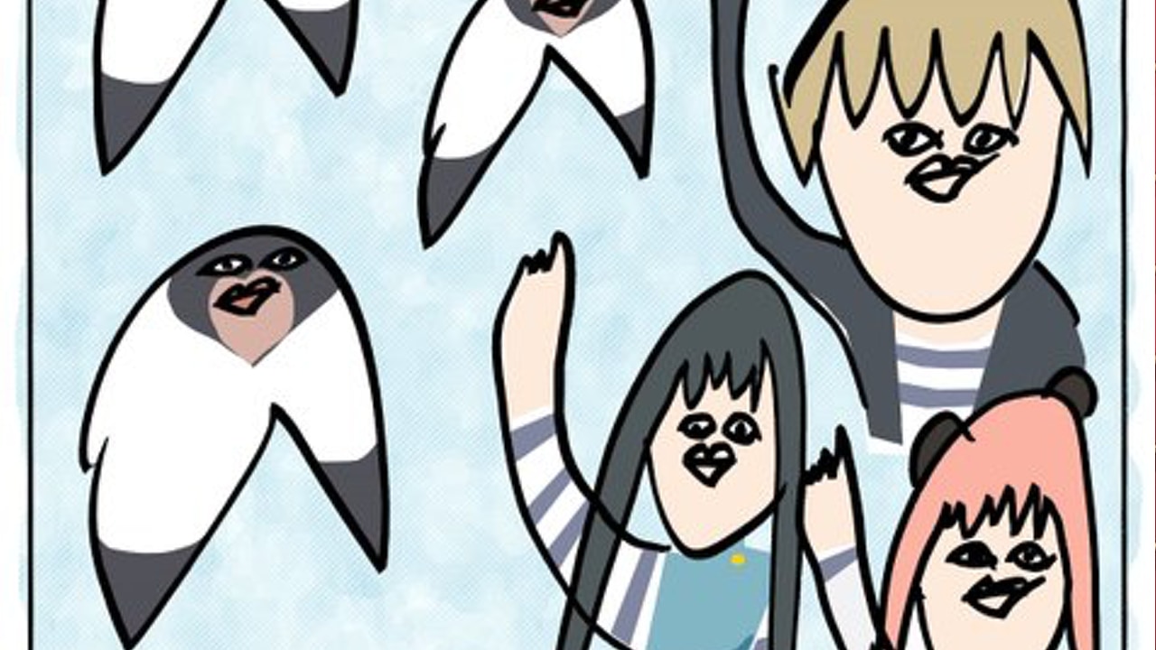 江口拓也画伯によるペンギンとアーニャが未知なる遭遇！？「SPY×FAMILY」作者と声優が絵の交流