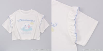 シナモロール 肩フリル配色Ｔシャツ