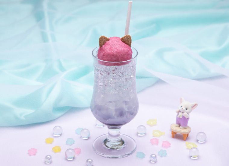 「シルバニア森のキッチンポップアップカフェ ～ゆめいろマーメイド～」ゆめいろぶどうフロート