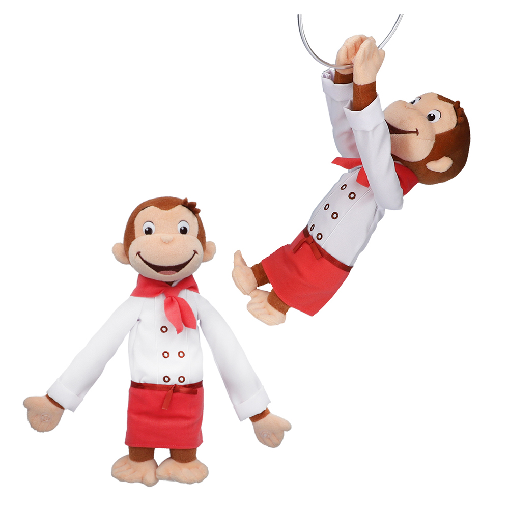 「Curious George Kitchen（「おさるのジョージ」キッチン）」シェフジョージ ぶらぶらぬいぐるみ