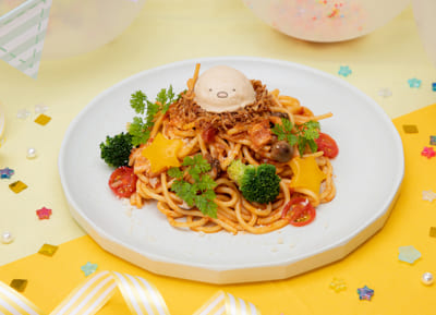 「すみっコぐらし 10th Anniversary Cafe」ひょっこりすみっコのトマトクリームパスタ