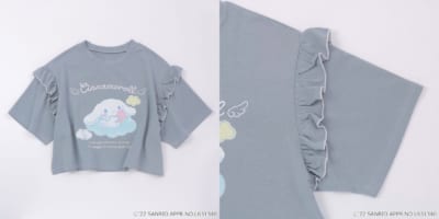 シナモロール 肩フリル配色Ｔシャツ