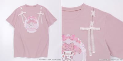 マイメロディ 肩レースアップＴシャツ：2,068円