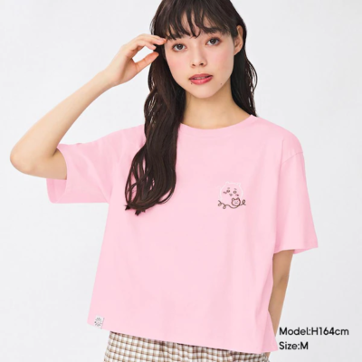 「ちいかわ×GU」グラフィックT（半袖）：990円（税込）10 PINK（Chiikawa 4）