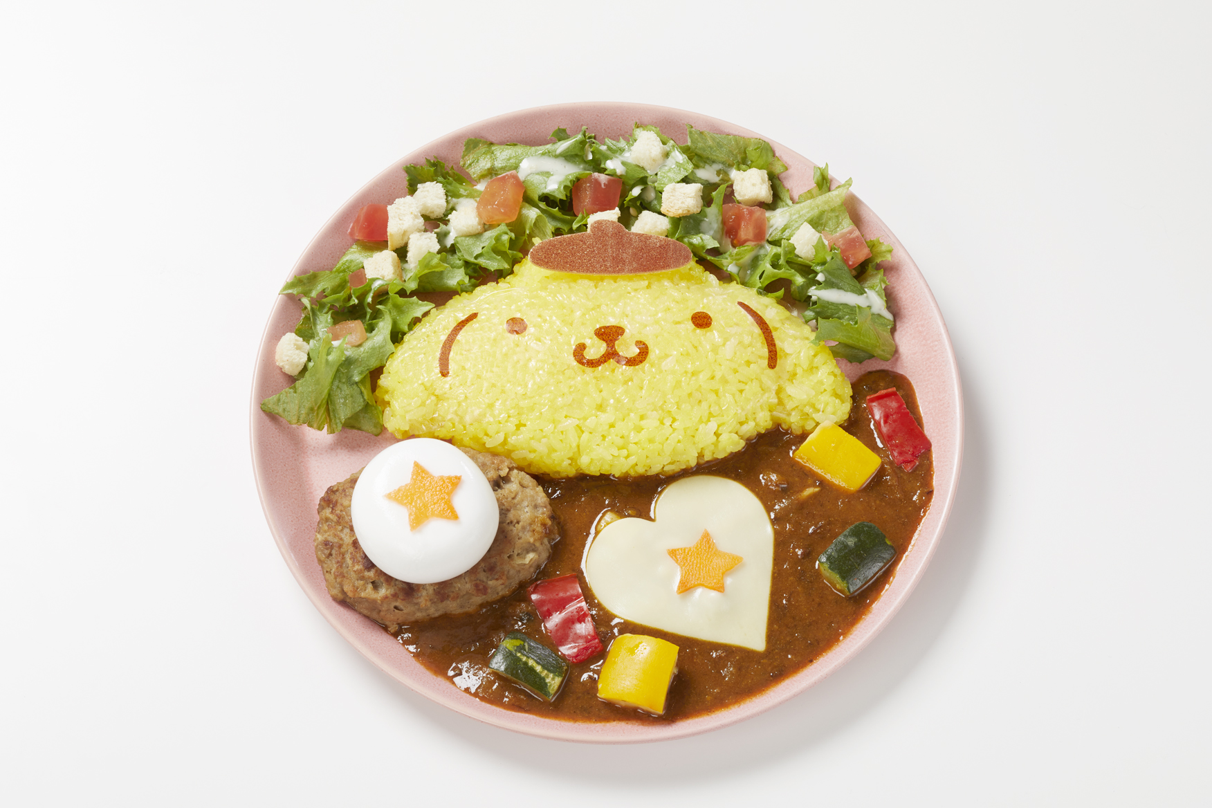 「サンリオキャラクターズ×Butter（バター）」ポムポムプリン彩り野菜のハンバーグカレー