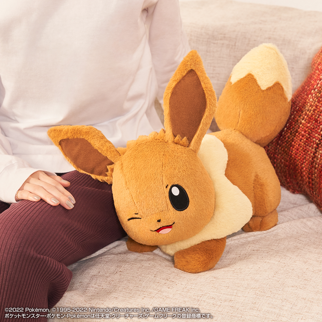 「ポケットモンスター スカーレット・バイオレット」発売記念くじ：C賞 あまえんぼう イーブイぬいぐるみ・賞品画像