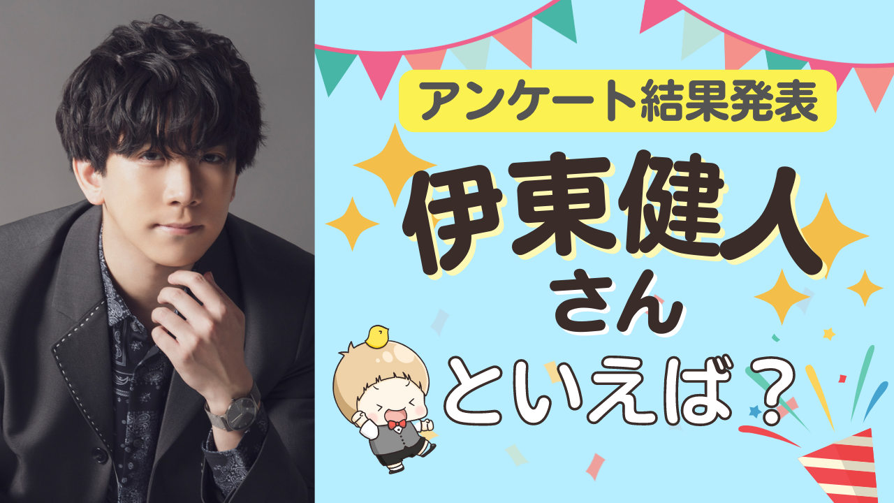 みんなが選ぶ「伊東健人さんが演じるキャラといえば？」TOP10の結果発表！【2022年版】