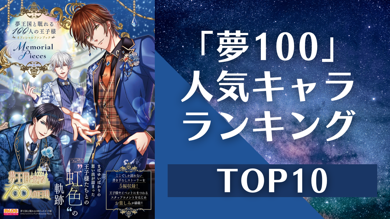 「夢100」人気キャラランキングTOP10！185名の王子の中から姫様たちが選んだ1位は…！？