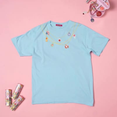 「セボンスター」Tシャツ ライトブルー