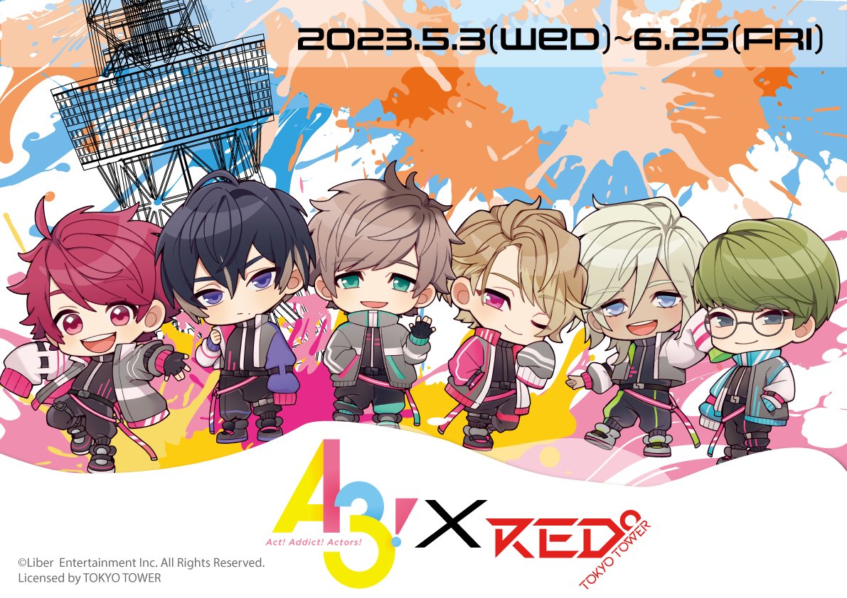 「A3!」×「RED° TOKYO TOWER」描き下ろし 春組