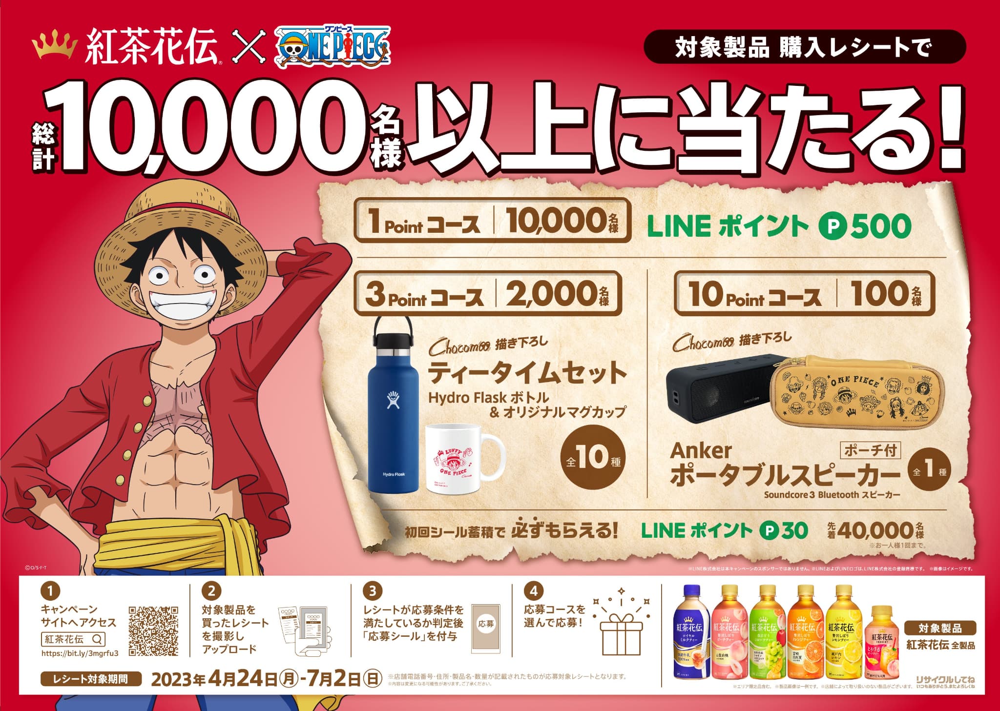 「紅茶花伝×ONE PIECE」コラボグッズ