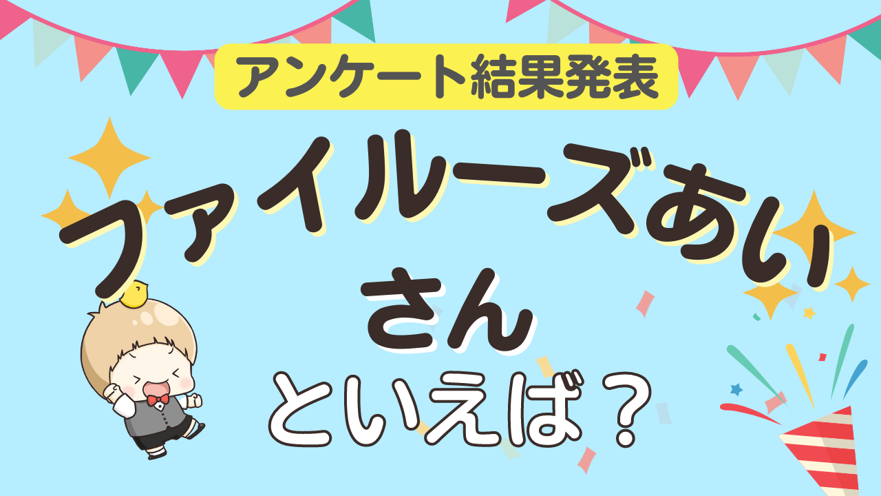 みんなが選ぶ「ファイルーズあいさんが演じるキャラといえば？」ランキングTOP10！【2023年版】