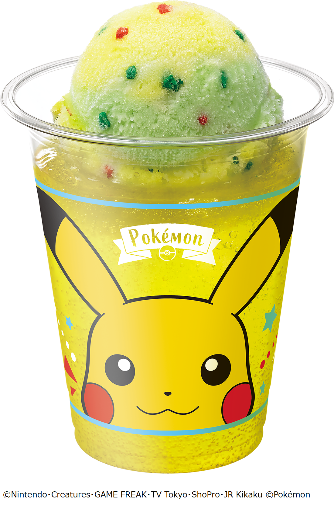 「ポケモン×サーティワン」ピカチュウ キラキラゼリーソーダ