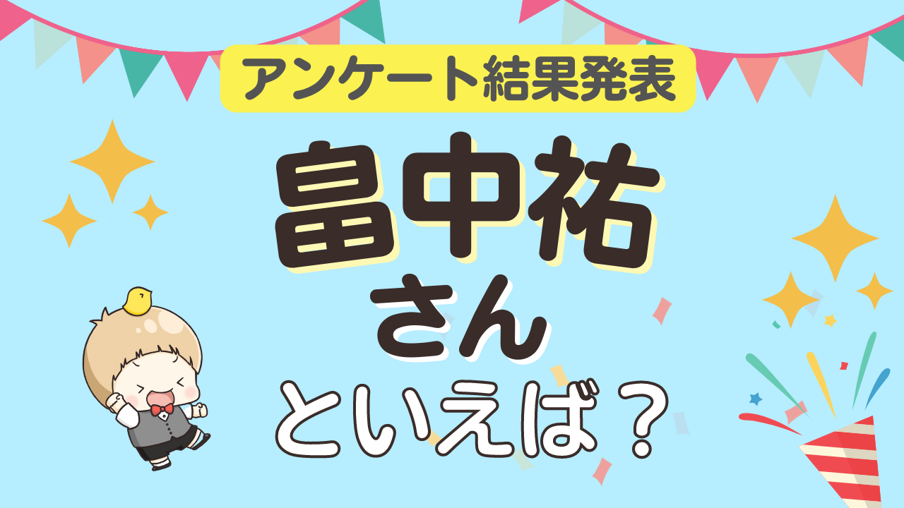 みんなが選ぶ「畠中祐さんが演じるキャラといえば？」ランキングTOP10！【2023年版】