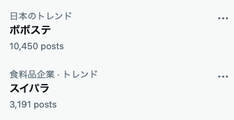 9月29日(金)のXトレンド