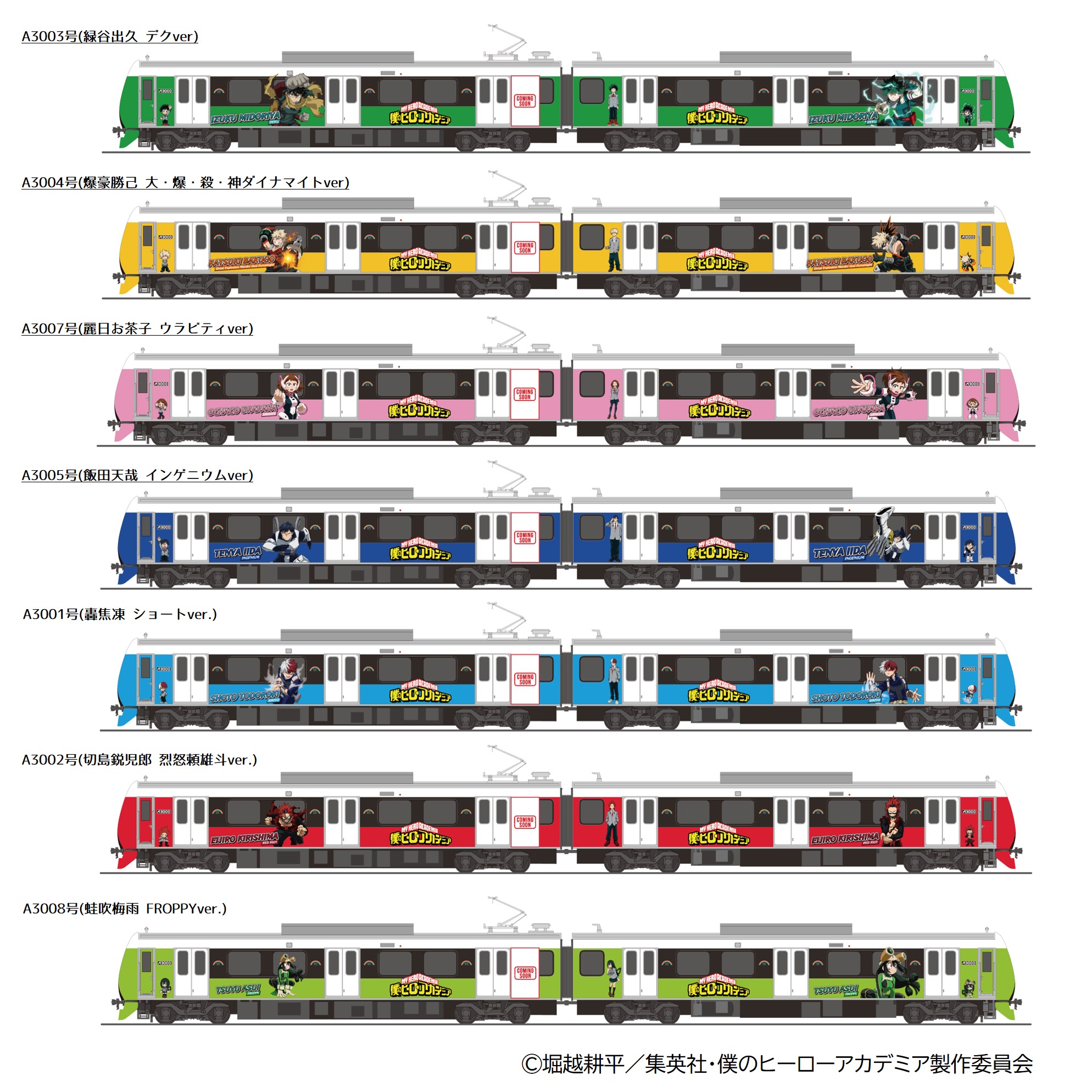 「ヒロアカ×静鉄」 ラッピング電車