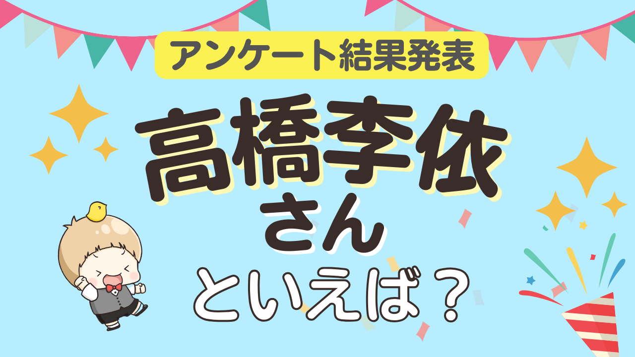 みんなが選ぶ「高橋李依さんが演じるキャラといえば？」ランキングTOP10！【2024年版】