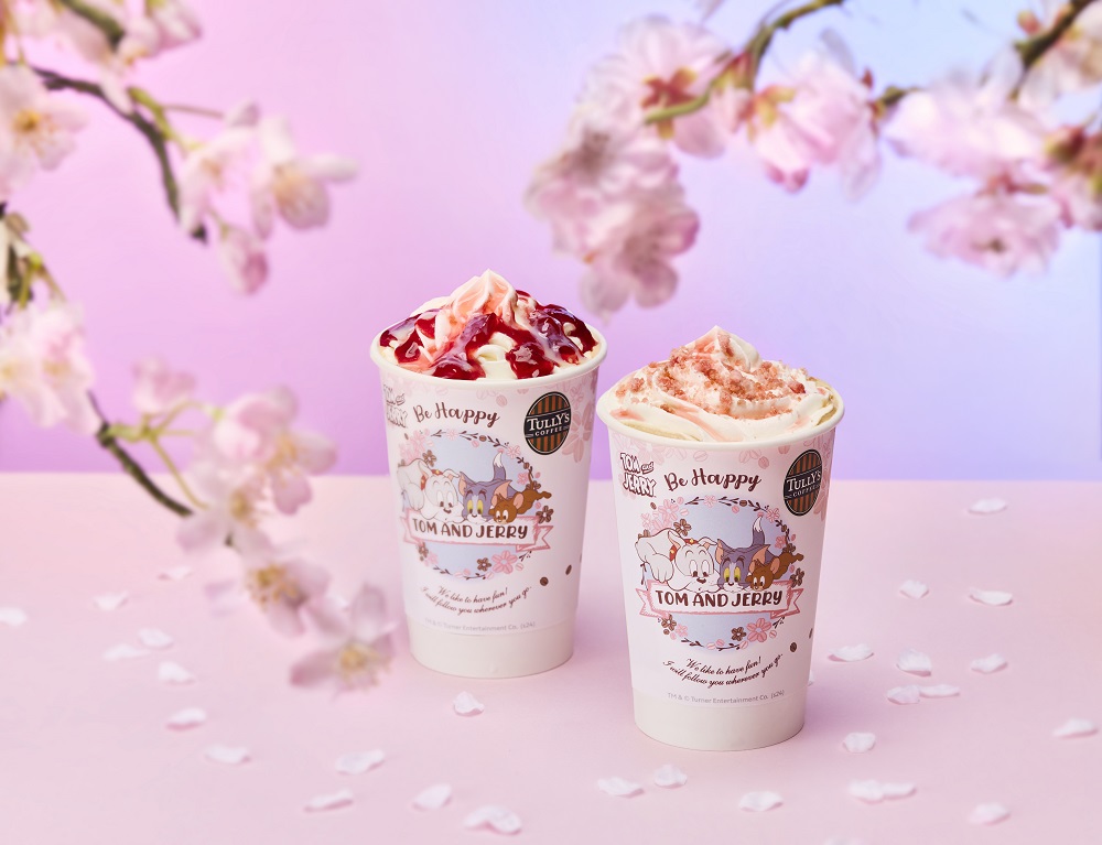 「トムとジェリー×タリーズコーヒー」2月7日よりコラボ！桜イメージのドリンク・フード＆グッズ