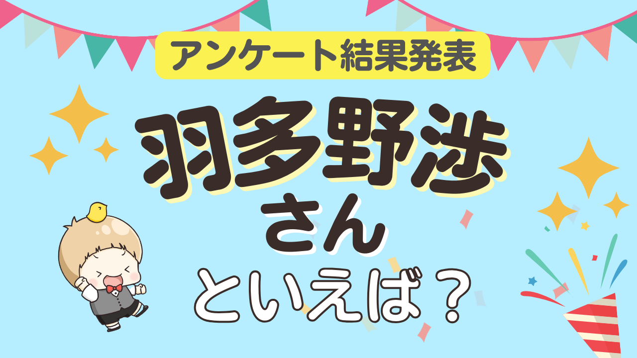 みんなが選ぶ「羽多野渉さんが演じるキャラといえば？」ランキングTOP10！【2024年版】