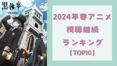 「2024年春アニメ」にじめんユーザー視聴継続ランキングTOP10