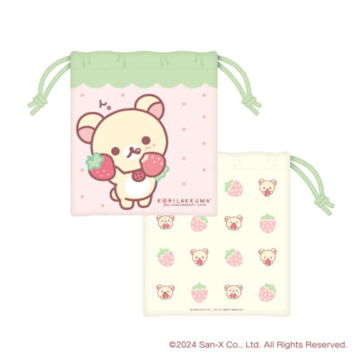 「KORILAKKUMA 20th ANNIVERSARY CAFE」巾着　　税込1,430円