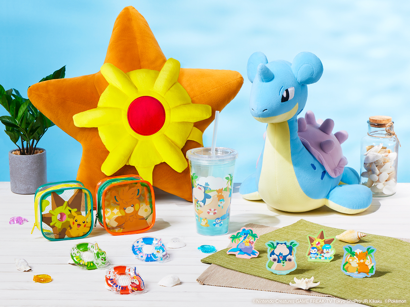 「ポケモン×ナムコ」コラボキャンペーン！夏グッズが当たるくじ&クレーンゲーム景品のぬいが可愛い