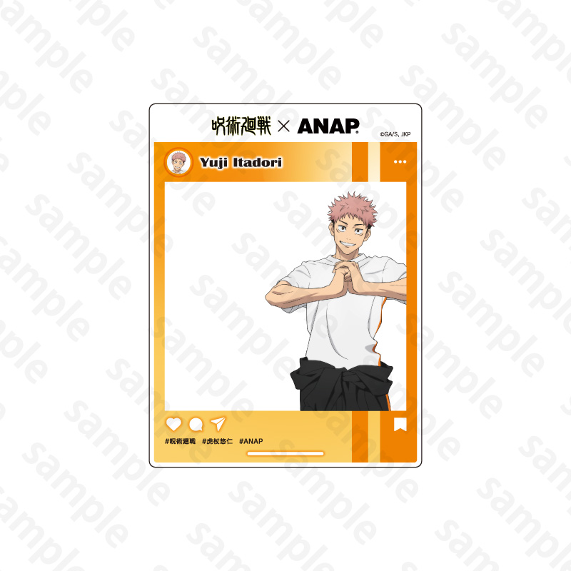 「呪術廻戦×ANAP」等身SNS風カード　虎杖