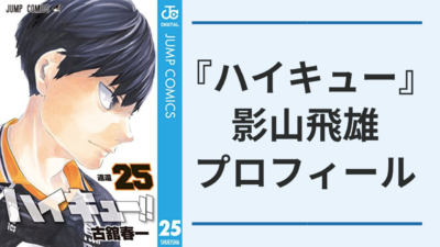 『ハイキュー』影山飛雄（かげやまとびお）のプロフィール