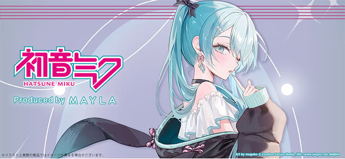 「初音ミク×MAYLA」アイコニック ダウンジャケット（ブラック）