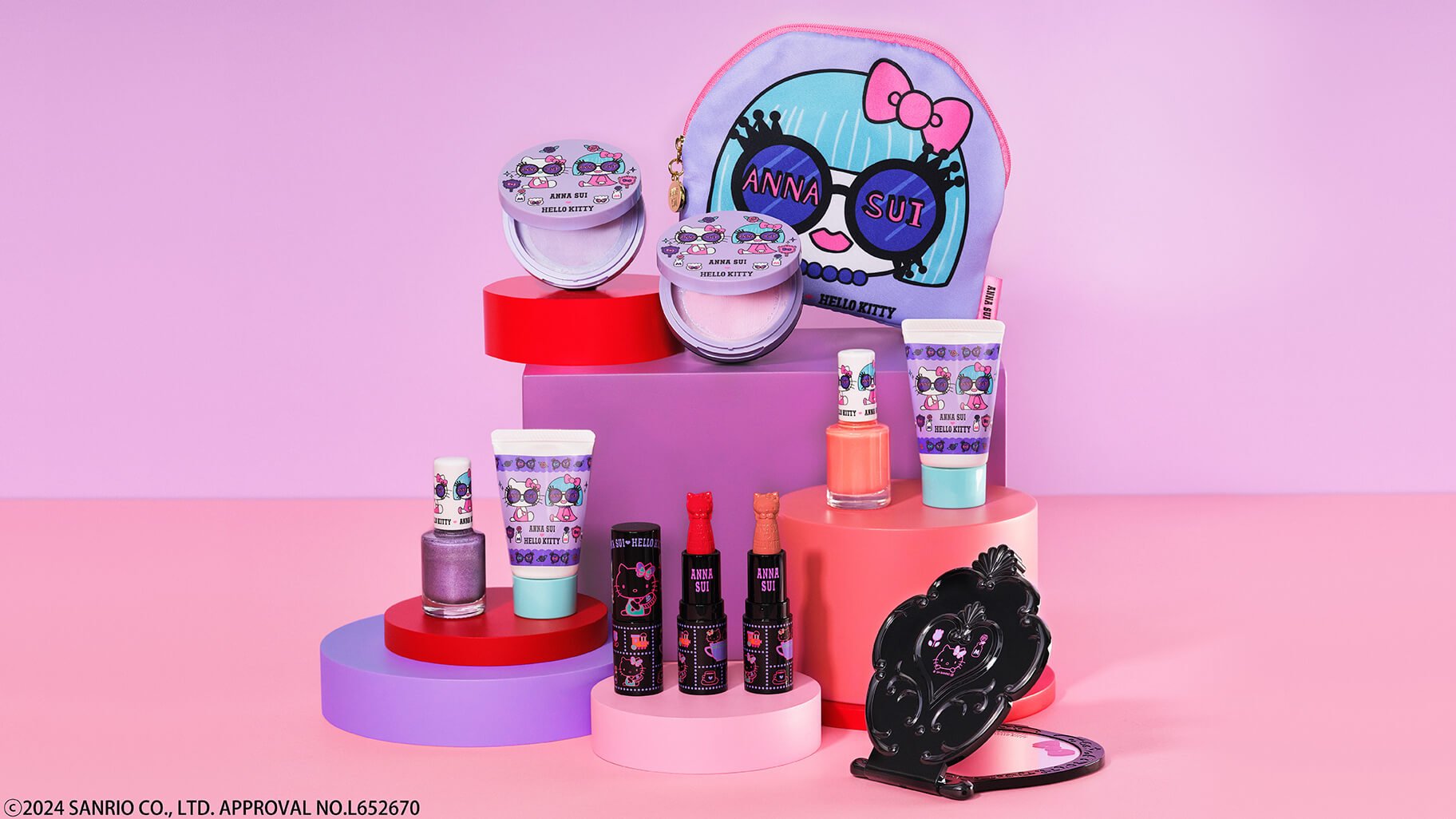 「ANNA SUI × HELLO KITTY」スペシャルコレクション商品集合