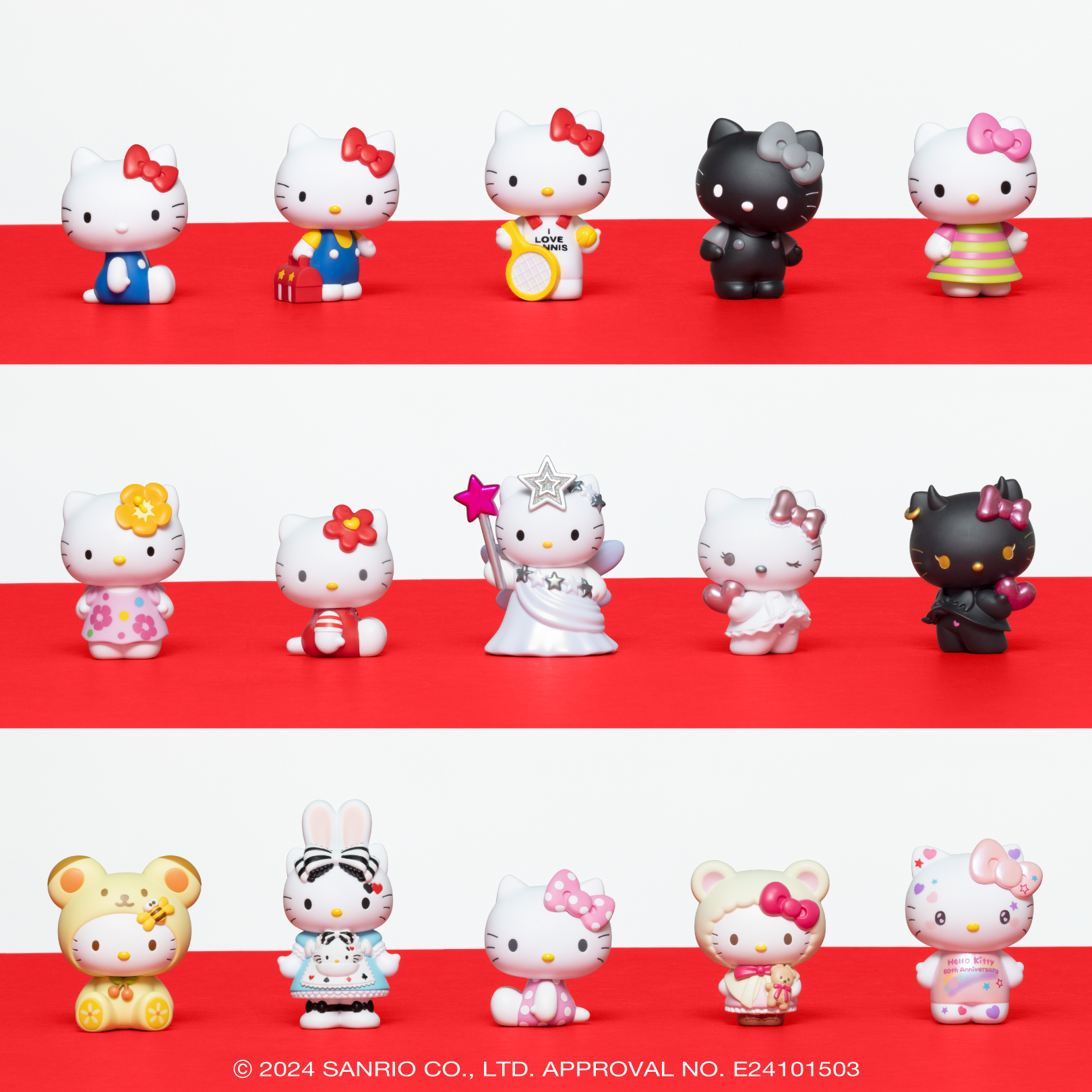 Happyくじ「HELLO KITTY 50th～ハッピーアニバーサリー★～」A賞 フィギュア(全15種)