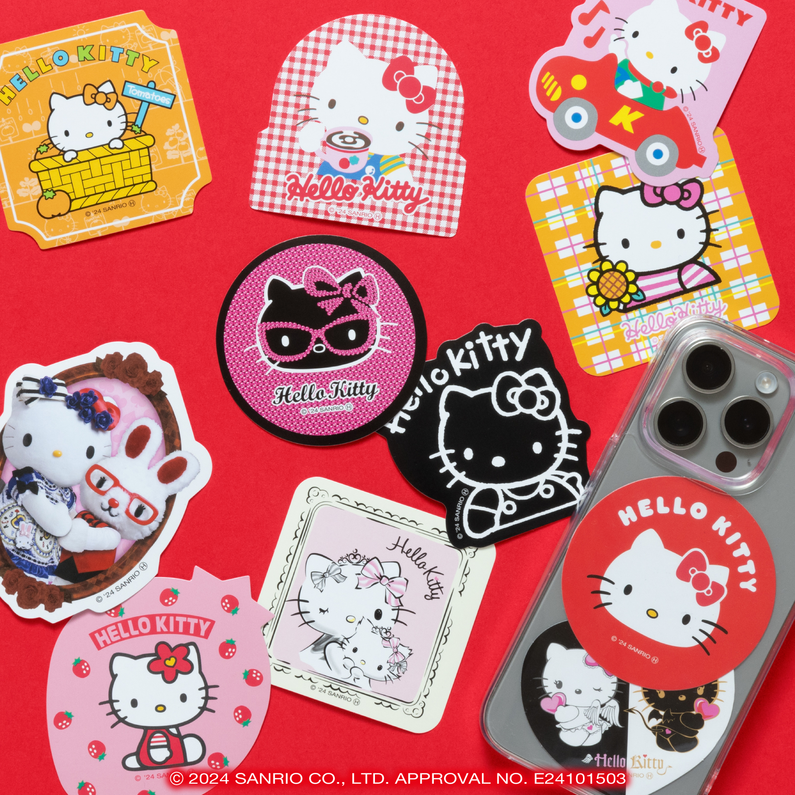 Happyくじ「HELLO KITTY 50th～ハッピーアニバーサリー★～」G賞：ステッカーSET（全6種）