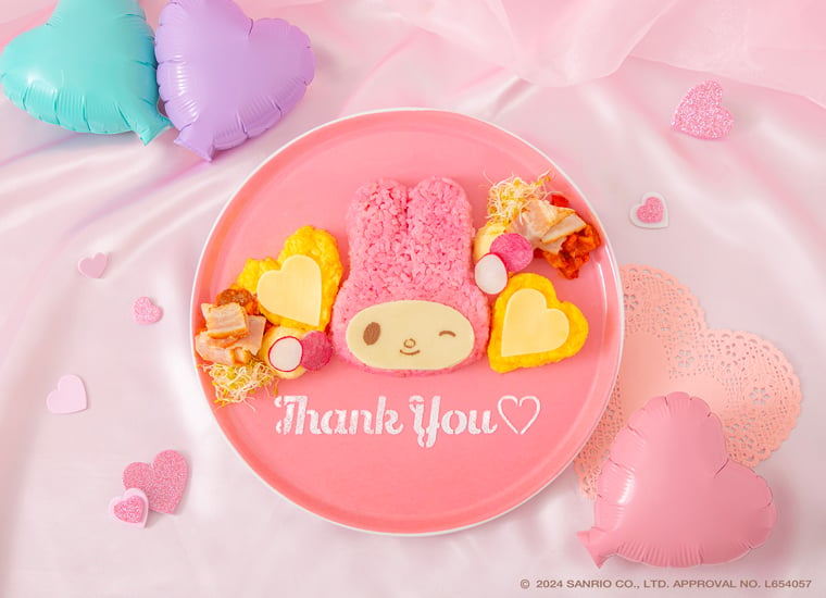 「My Melody Cafe ～Heartful Party～」マイメロディのウェルカムオムライス♡