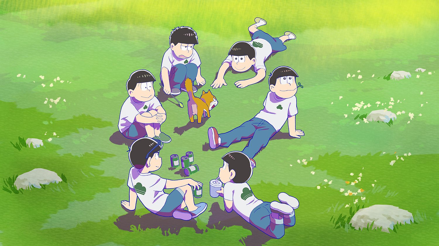 アニメ『おそ松さん』第4期は2025年7月！初の夏放送に6つ子が半袖で土手に集結＆小高義規がTVシリーズ初監督