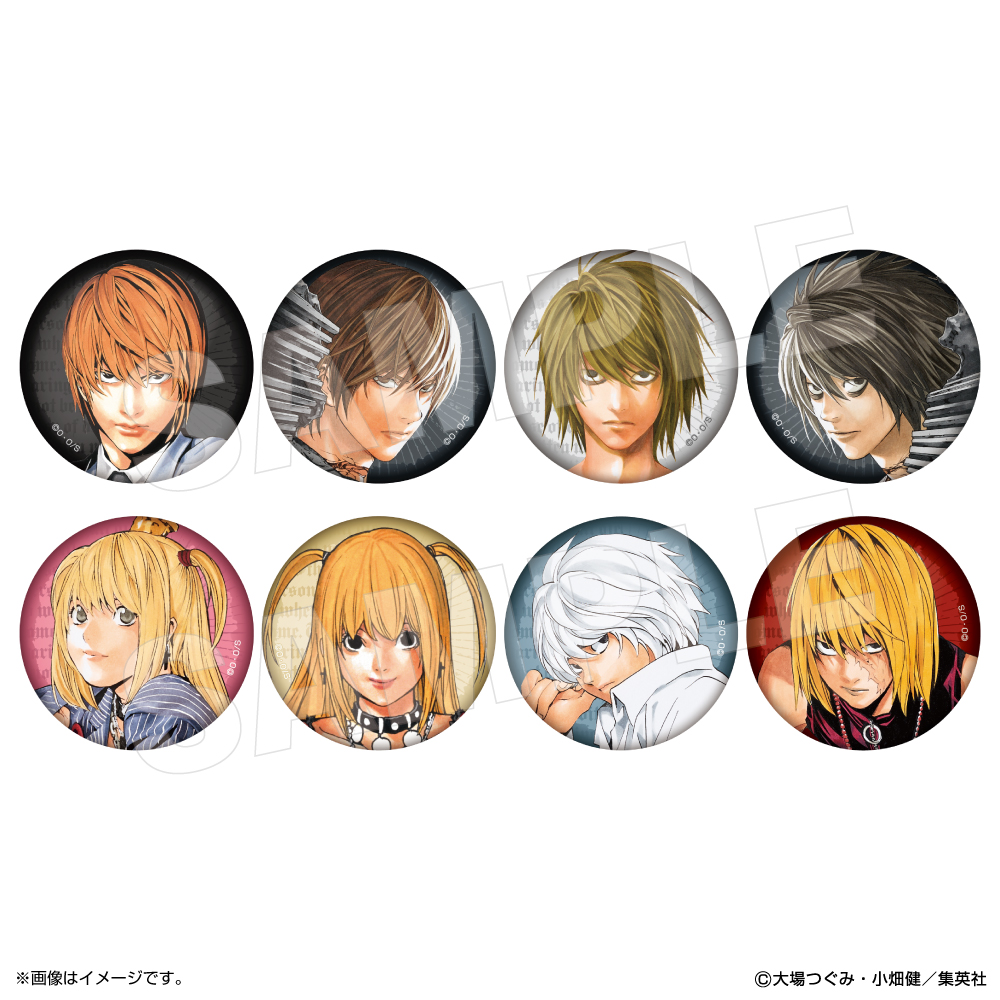 「DEATH NOTE –My Dear Light-POP UP SHOP」マット缶バッジコレクション