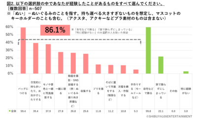 「Z世代のぬい活に関する実態調査」「ぬい活」の経験について